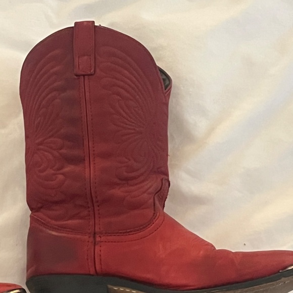 Red Leather Cowboy Boots - Picture 6 of 8